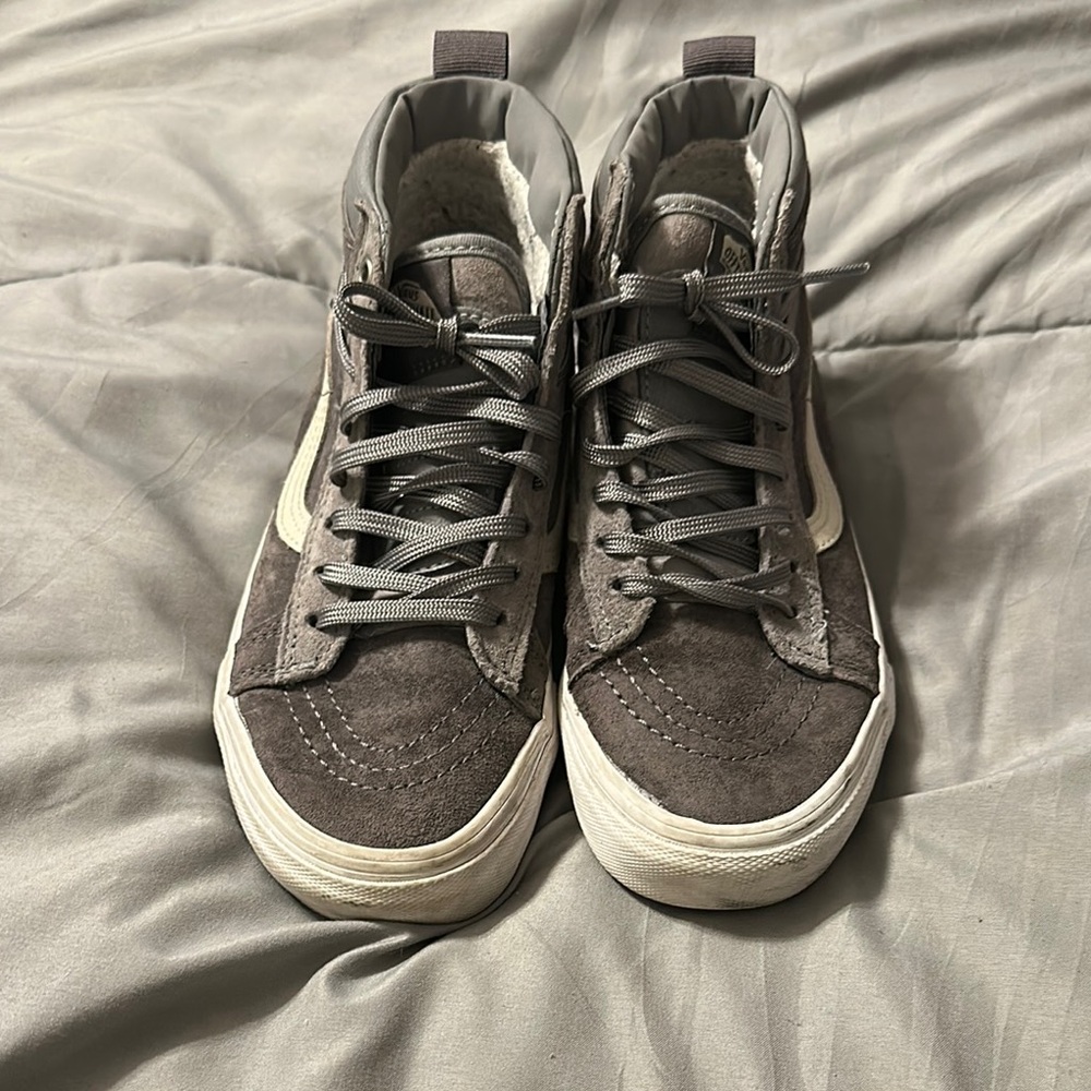 Gray Vans High-Top Sneakers